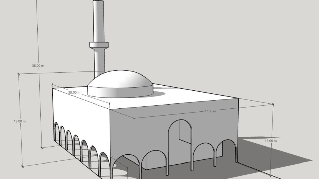 Te bouwen moskee ((c) gemeente Arnhem)