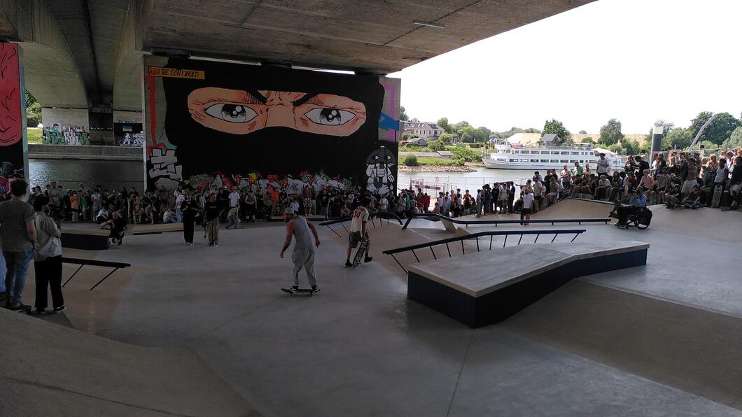 impressie van het urban sportspark