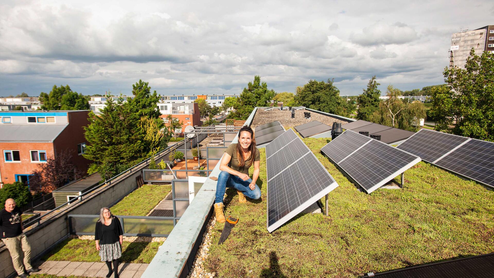 zonnepanelen op een dak