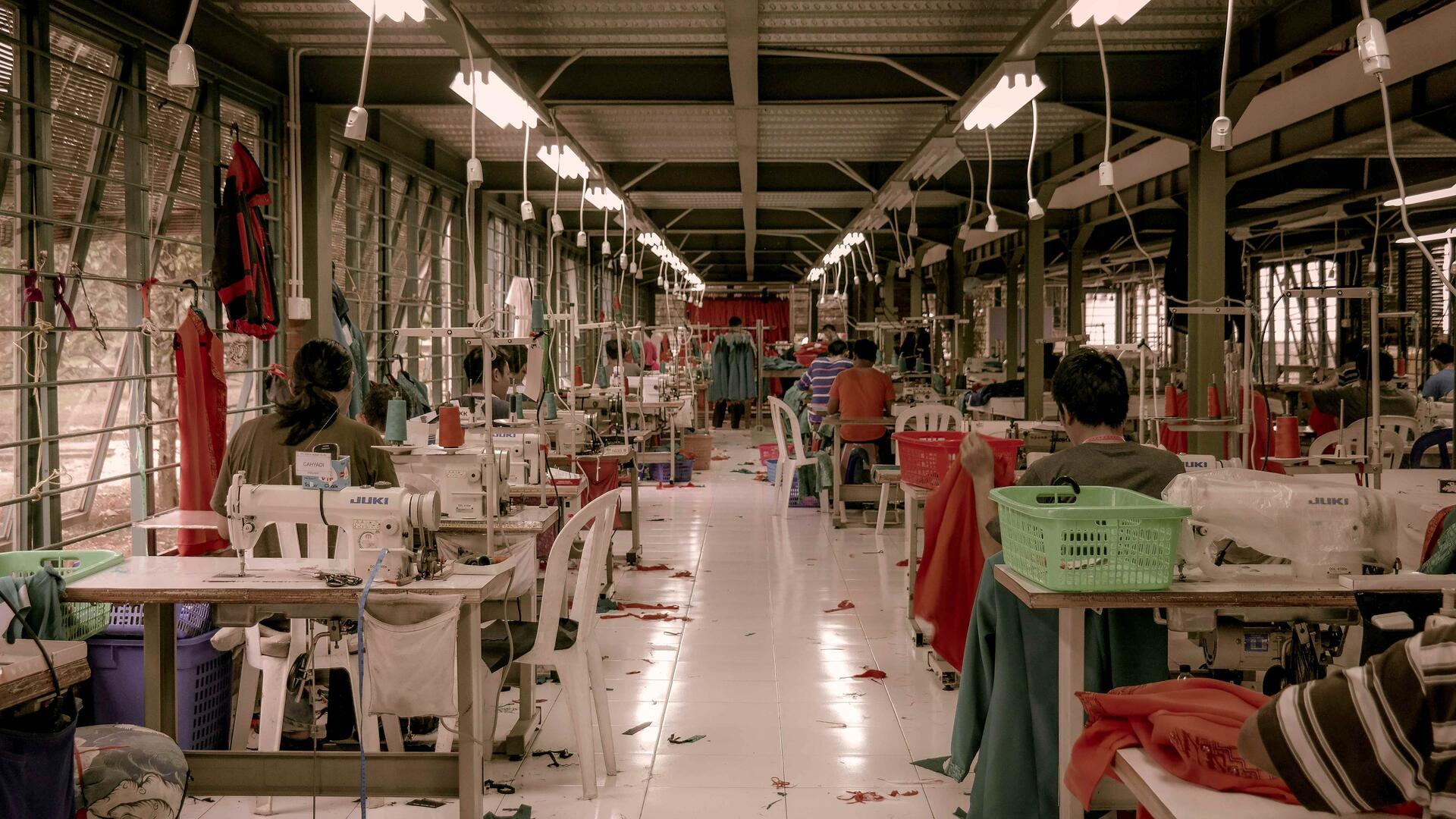 fabriek waar kleding wordt gemaakt