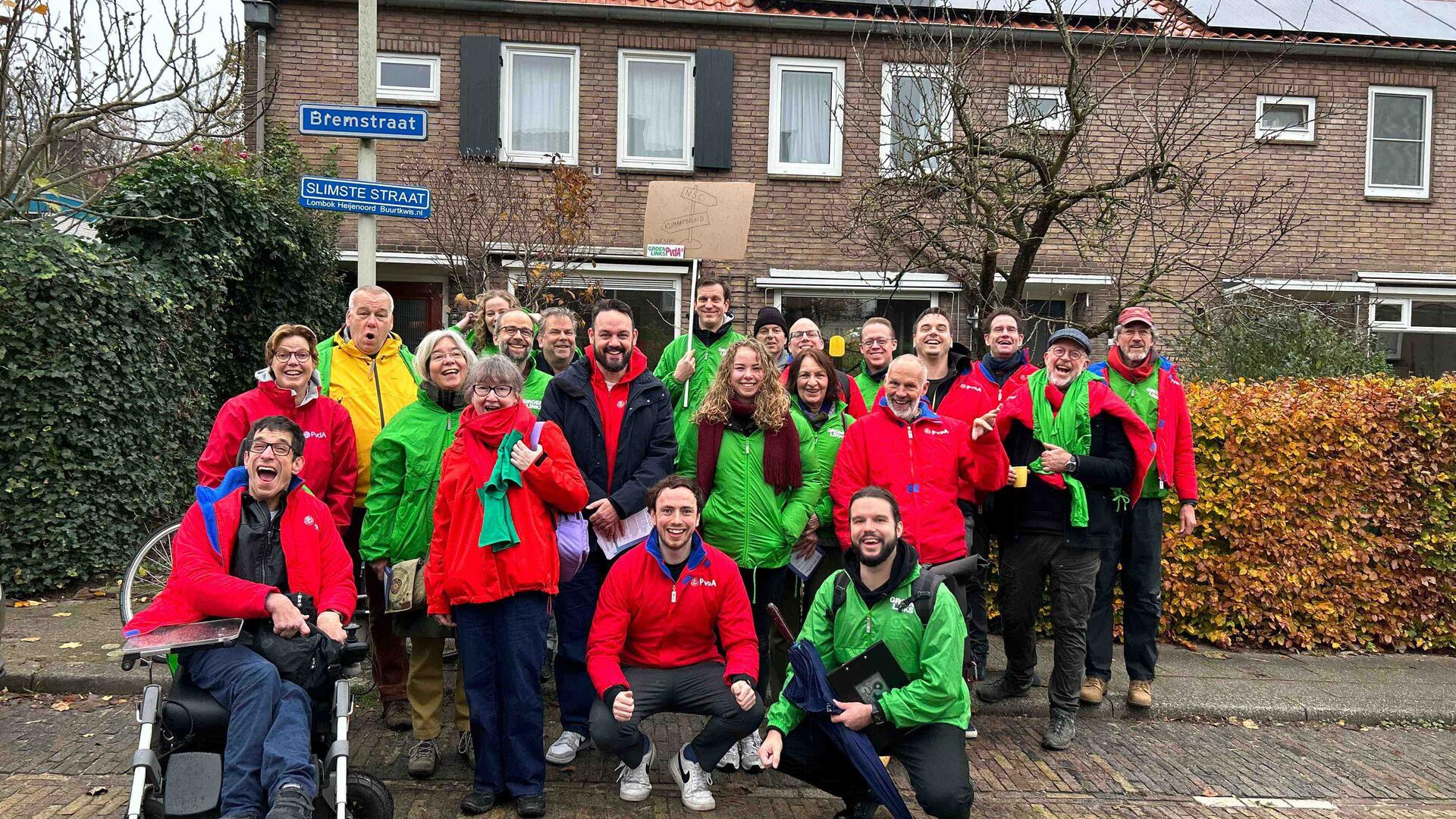 GL en PvdA leden samen op campagne 